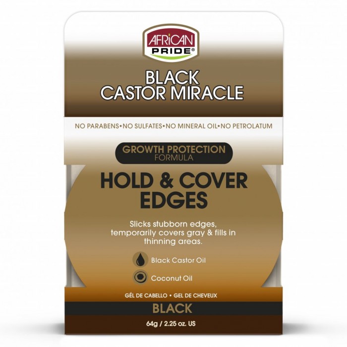 African Pride Black Castor Miracle Cover Edges